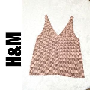 NWT H&M Brown Polka Dot Sleeveless Top Sz 6